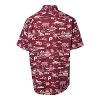 Chemise boutonnée Kekai de la collection Cooperstown des Phillies Philadelphie Reyn Spooner bordeaux pour hommes