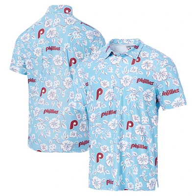 Polo de performance Reyn Spooner pour hommes, bleu clair, Phillies Philadelphie, collection Cooperstown