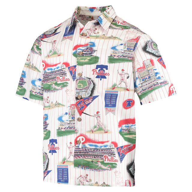 Chemise boutonnée Scenic des Phillies de Philadelphie Reyn Spooner pour homme, blanc/rouge