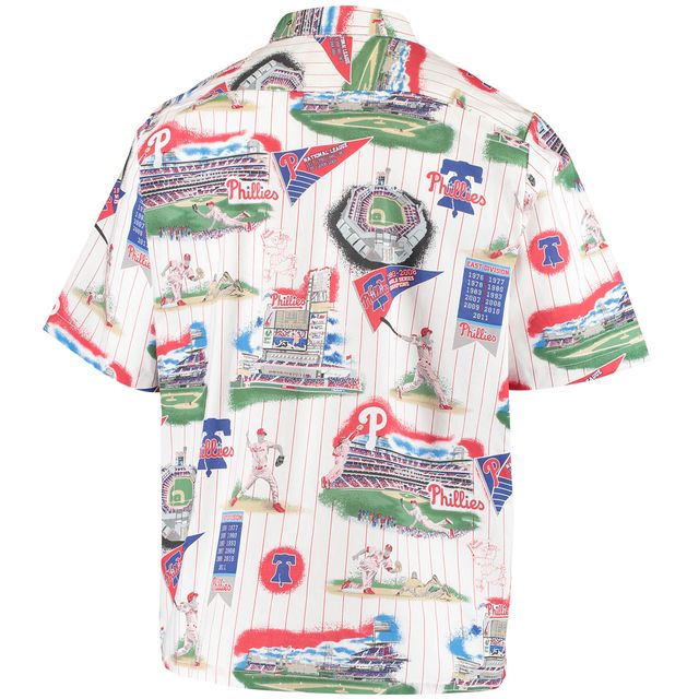 Chemise boutonnée Scenic des Phillies de Philadelphie Reyn Spooner pour homme, blanc/rouge