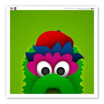 Phillies de Philadelphie 12" x 12" Phillie Phanatic Poster Print