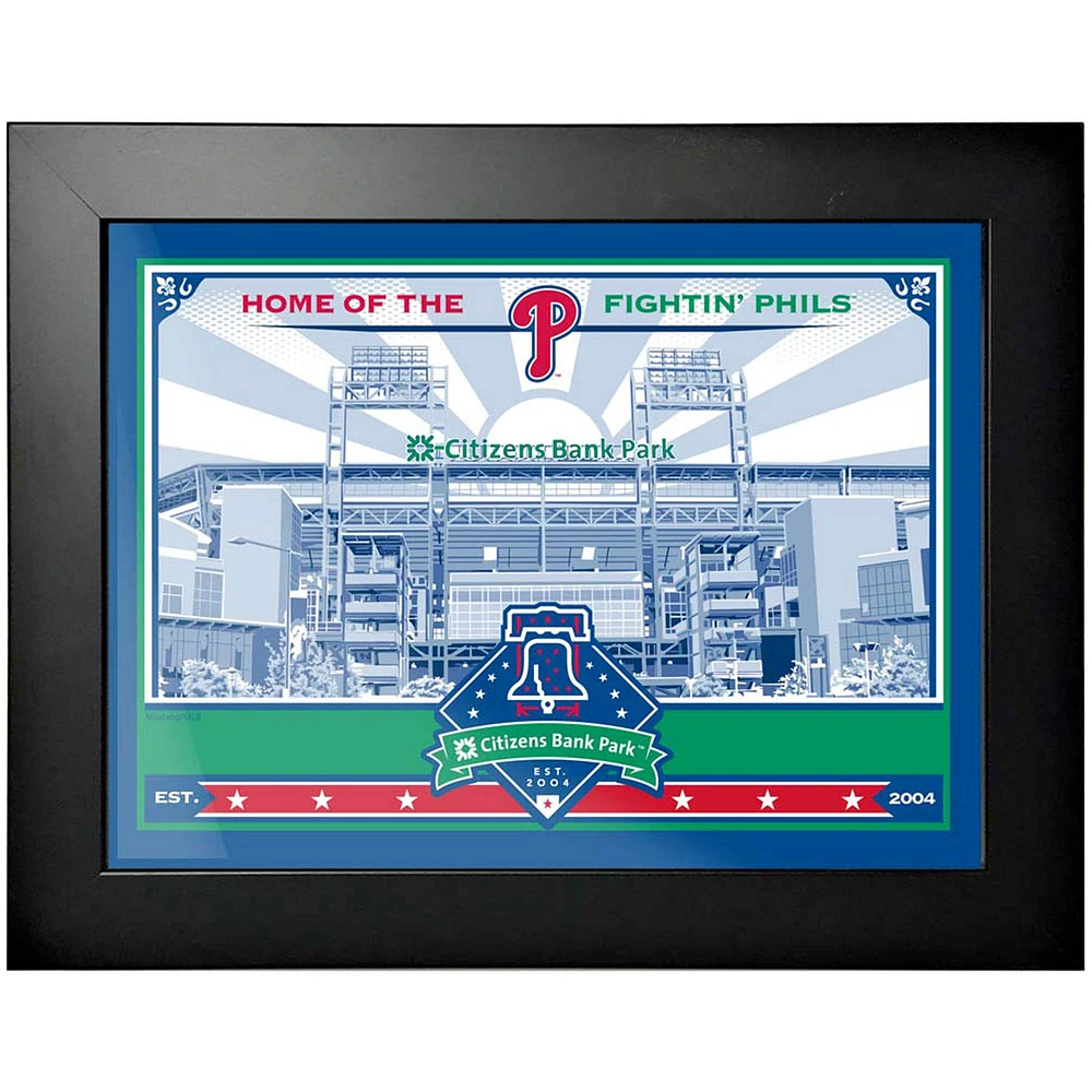 Philadelphia Phillies - 12'' x 16'' Park Wins Collection Framed Photo