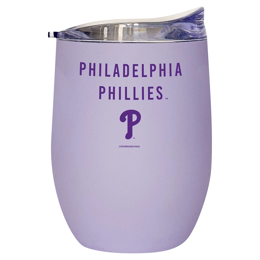 Phillies de Philadelphie 16oz. Gobelet incurvé doux au toucher lavande