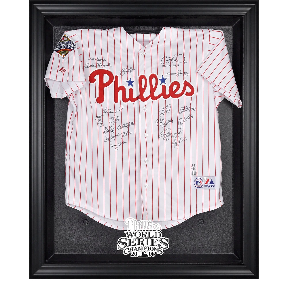 Philadelphia Phillies 2008 World Series Champions Framed Logo Jersey Display Case