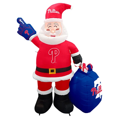 Père Noël gonflable de 7 pieds des Phillies de Philadelphie