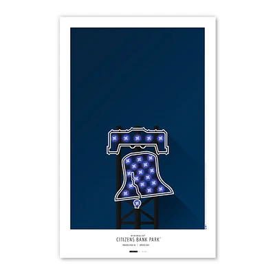 Philadelphia Phillies Citizens Bank Park 11'' x 17'' Minimalist Stadium Poster Art Print