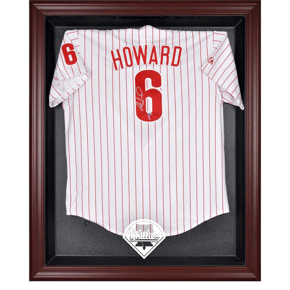 Philadelphia Phillies Mahogany Framed Logo Jersey Display Case