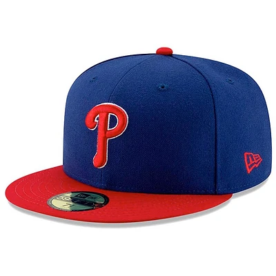 Philadelphia Phillies New Era Authentic Collection On Field 59FIFTY - Fitted Structured Hat Royal/Red