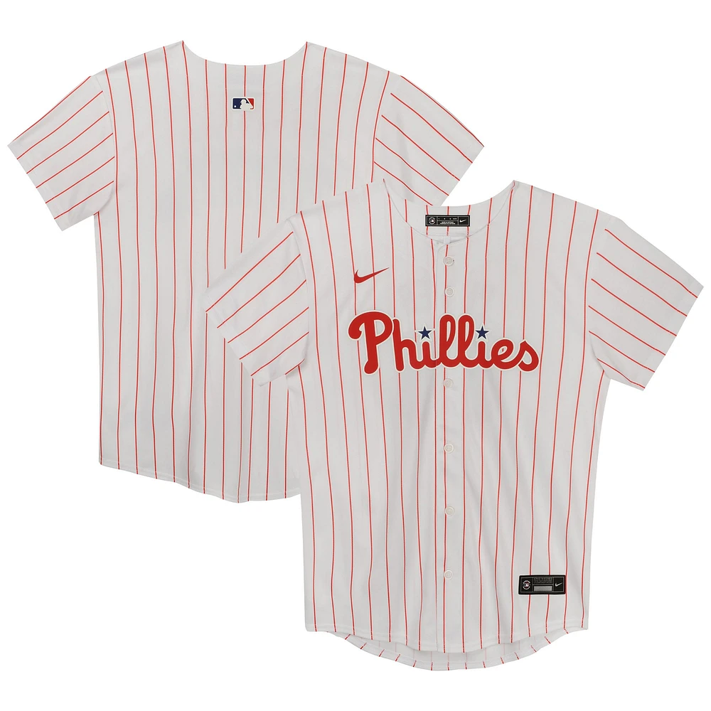 Maillot de match à domicile des Philadelphia Phillies Nike blanc pour enfant d'âge préscolaire