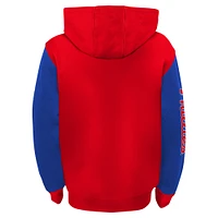Sweat à capuche rouge fermeture éclair pour tout-petit, carte postale des Phillies de Philadelphie