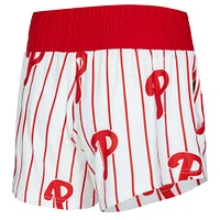 Women's Concepts Sport  White Philadelphia Phillies Pinstripe Record Tank & Short Set
