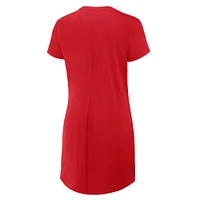 Women's Fanatics Red Philadelphia Phillies Ruched Drape T-Shirt Dress
