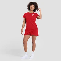 Women's Fanatics Red Philadelphia Phillies Ruched Drape T-Shirt Dress