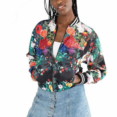 Veste entièrement zippée Marissa des Philadelphia Phillies de Lusso pour femme, noire