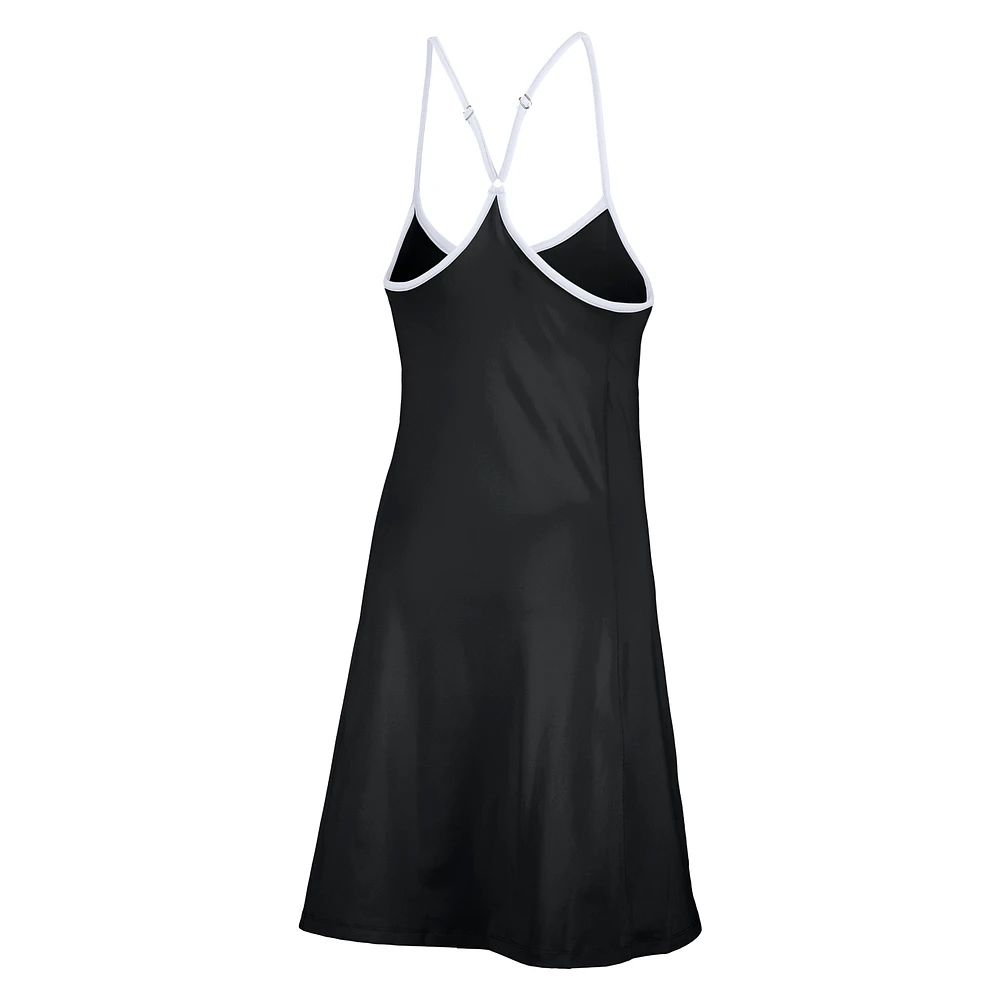 Robe noire Lusso Philadelphia Phillies Nakita à bretelles et encolure dégagée pour femme