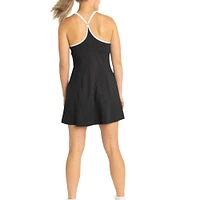 Robe noire Lusso Philadelphia Phillies Nakita à bretelles et encolure dégagée pour femme