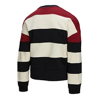 Women's Mitchell & Ness  Burgundy/Black Philadelphia Phillies Cooperstown Collection Blocked Fleece Pullover Sweatshirt