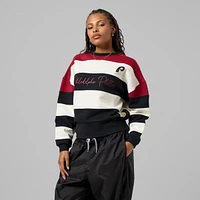 Women's Mitchell & Ness  Burgundy/Black Philadelphia Phillies Cooperstown Collection Blocked Fleece Pullover Sweatshirt
