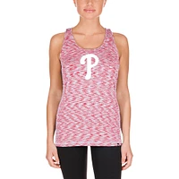 Women's New Era Red Philadelphia Phillies Space Dye Keyhole Back Tank Top