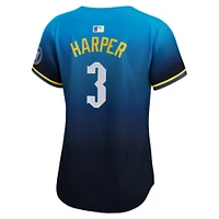 Maillot de joueur Nike Bryce Harper pour femme des Phillies Philadelphie 2024 City Connect Limited - Bleu