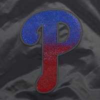 Women's Pro Standard Black Philadelphia Phillies Rhinestone Satin Full-Snap Jacket