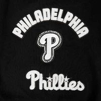 Women's Pro Standard Black Philadelphia Phillies Pearl Cropped Pullover Sweatshirt