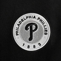 Women's Pro Standard Black Philadelphia Phillies Pearl Cropped Pullover Sweatshirt