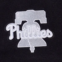 Women's Pro Standard Black Philadelphia Phillies Pearls Rib Wool Full-Zip Varsity Jacket