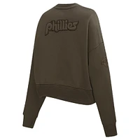 Women's Pro Standard Brown Philadelphia Phillies Fleece Pullover Sweatshirt