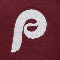 Women's Pro Standard Burgundy Philadelphia Phillies Game Day Classics Wool Varsity Jacket
