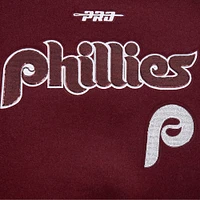 Women's Pro Standard Burgundy Philadelphia Phillies Game Day Classics Wool Varsity Jacket
