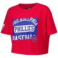 T-shirt court Pro Standard rouge des Phillies de Philadelphie Made To Play pour femmes