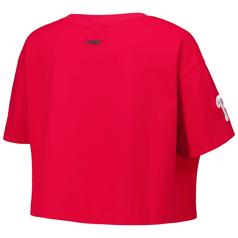 T-shirt court Pro Standard rouge des Phillies de Philadelphie Made To Play pour femmes