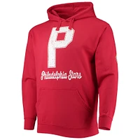 Men's Stitches Red Philadelphia Stars Negro League Logo Pullover Hoodie