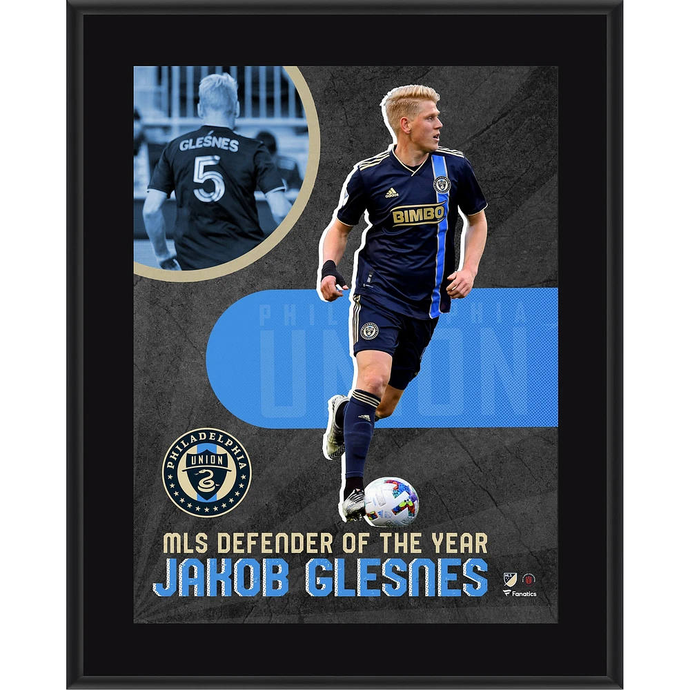 Jakob Glesnes Philadelphia Union 10.5" x 13" 2022 MLS Season Defender of the Year Award Sublimated Plaque