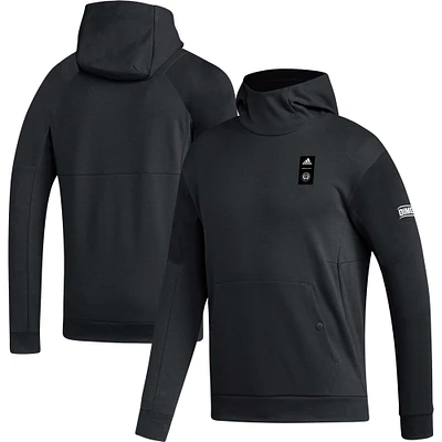 Men's adidas Black Philadelphia Union 2023 Player Travel Pullover Hoodie