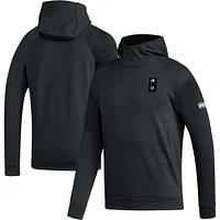Men's adidas Black Philadelphia Union 2023 Player Travel Pullover Hoodie
