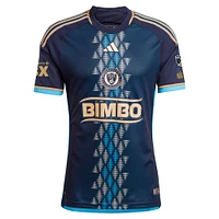 Men's adidas Jakob Glesnes Navy Philadelphia Union 2024 Primary Authentic Player Jersey