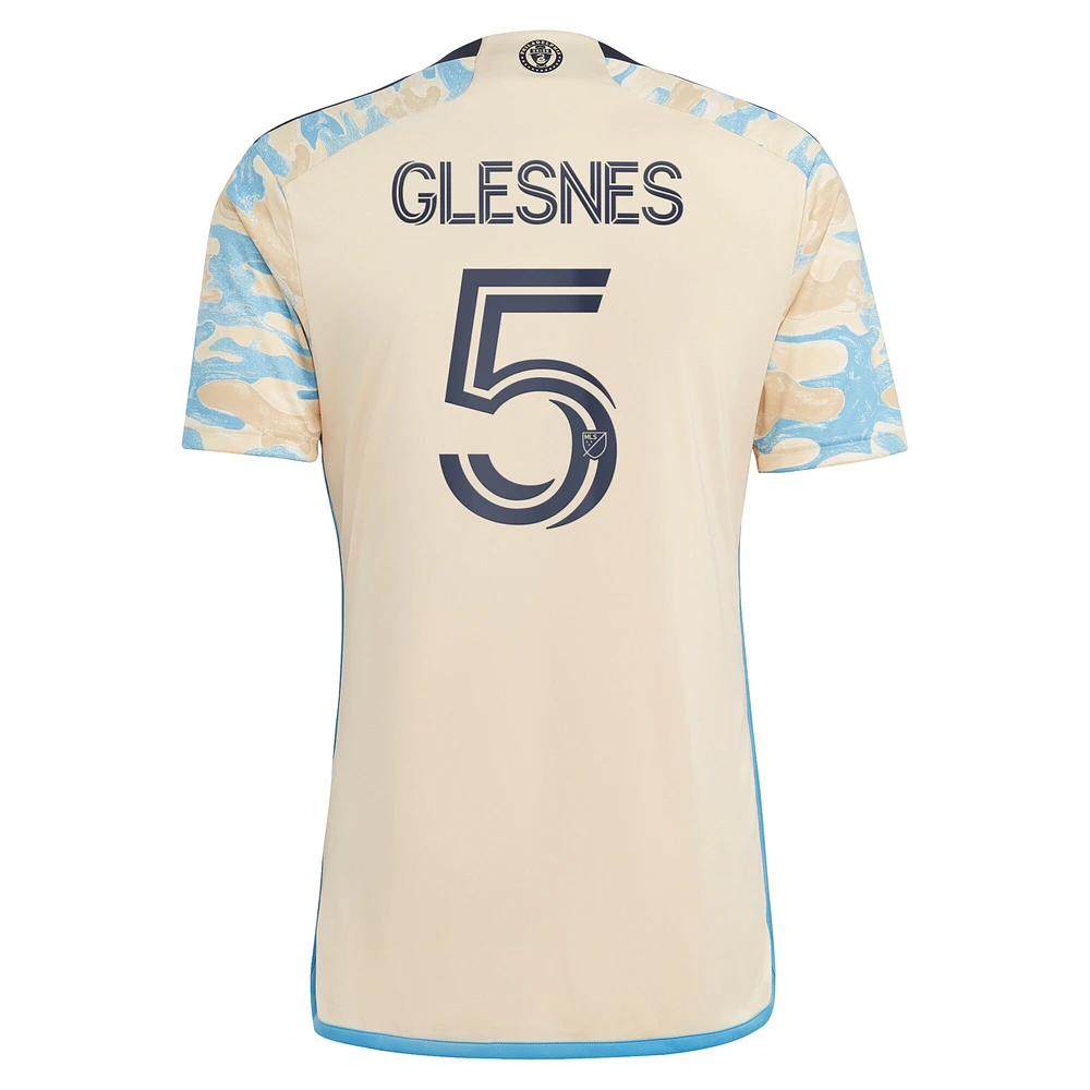 Adidas Jakob Glesnes Tan Philadelphia Union 2023 Pour Philly Réplique Jersey