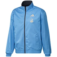 Men's adidas Navy/Light Blue Philadelphia Union 2023 On-Field Anthem Full-Zip Reversible Team Jacket