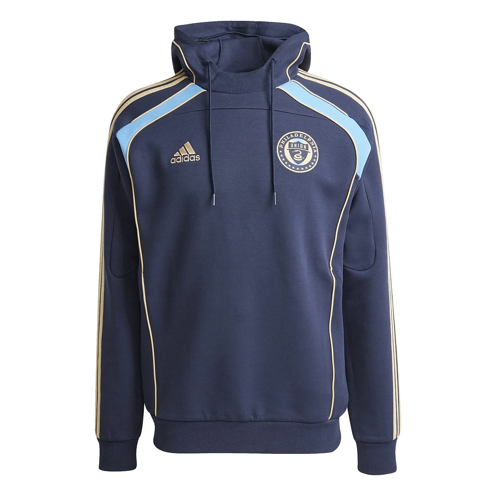 Men's adidas Navy Philadelphia Union 2025 Travel Pullover Hoodie