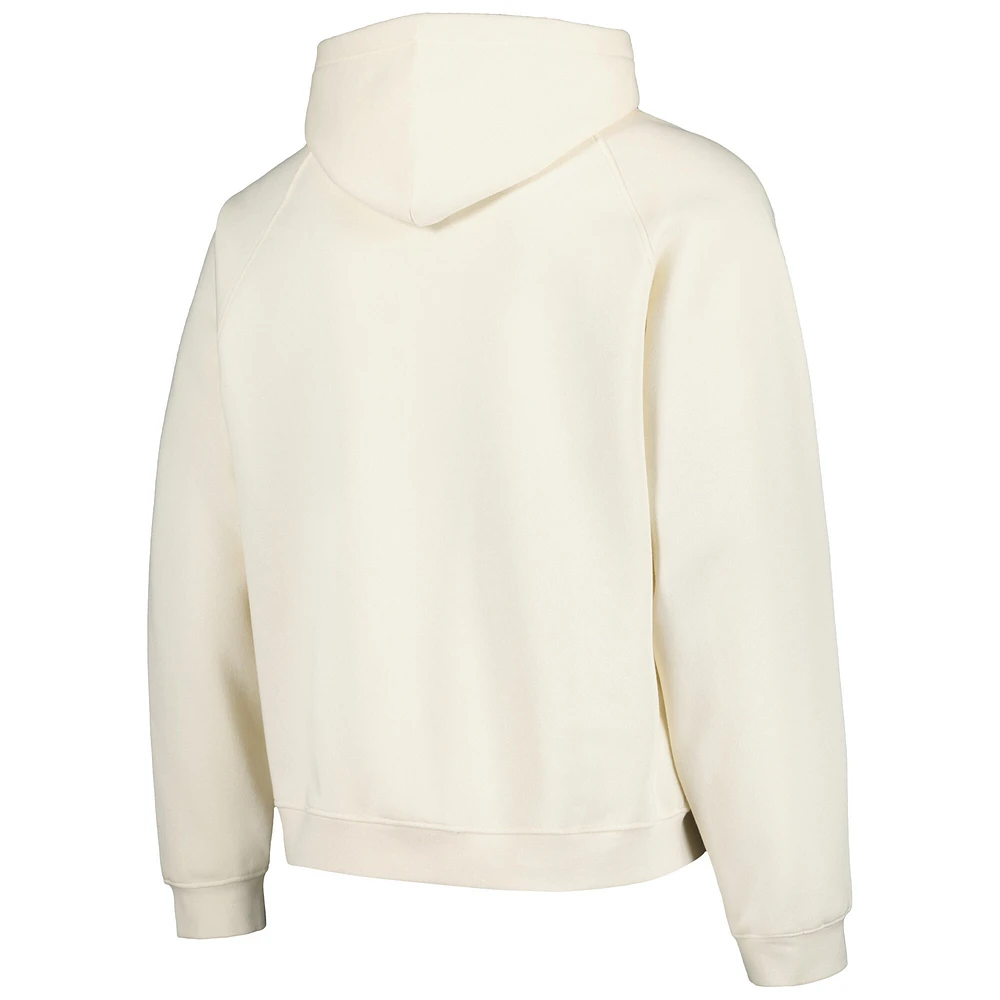 Men's Cream Philadelphia Union Tonal Raglan Oversized Pullover Hoodie