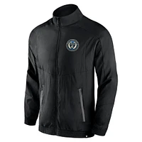 Men's Fanatics Black Philadelphia Union Header Raglan Full-Zip Jacket