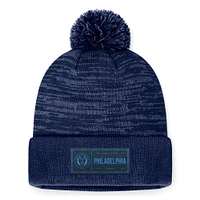 Men's Fanatics Heather Navy Philadelphia Union Low Key Cuffed Knit Hat with Pom