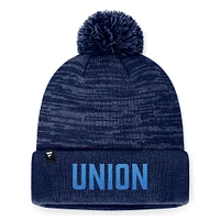 Men's Fanatics Heather Navy Philadelphia Union Low Key Cuffed Knit Hat with Pom