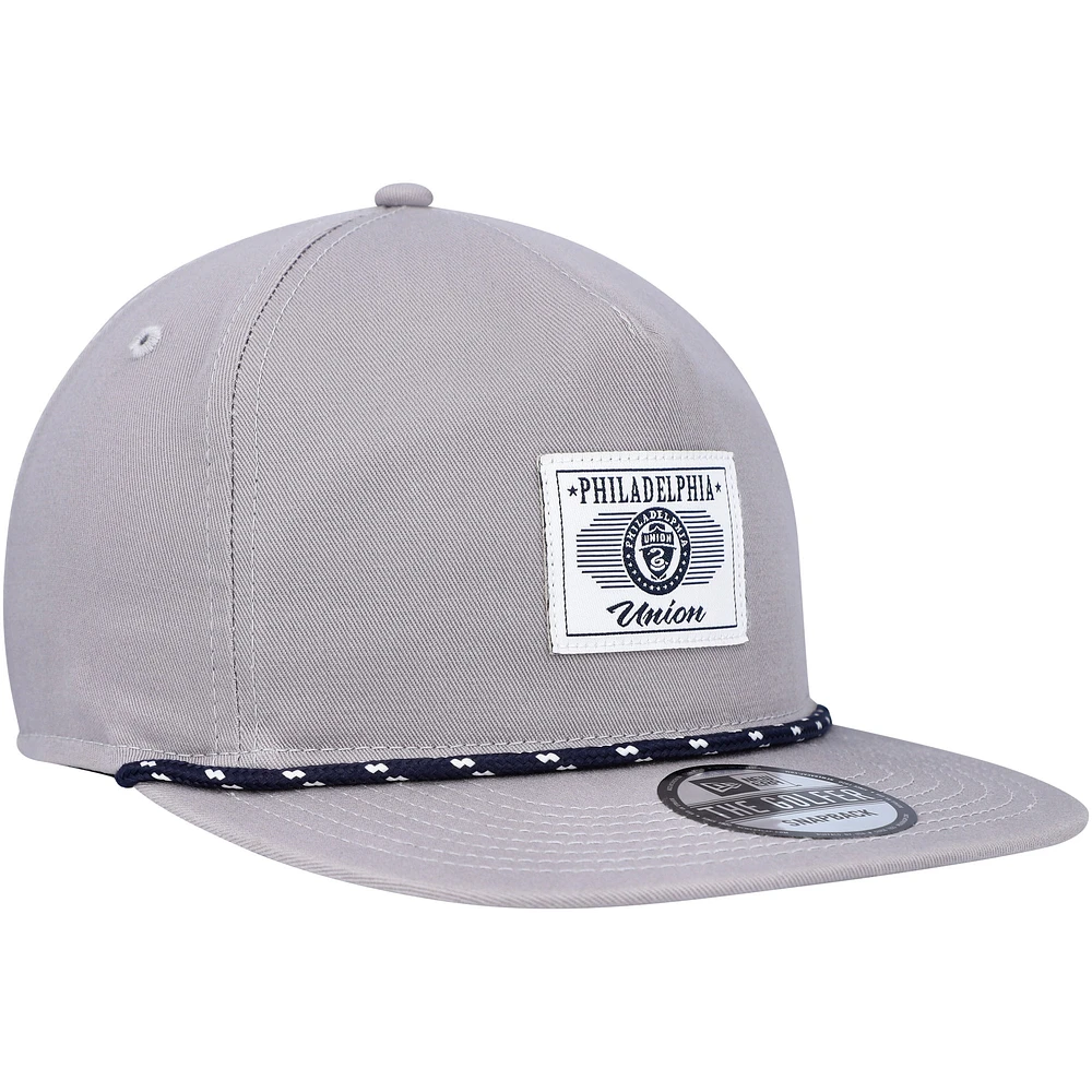 Men's New Era Gray Philadelphia Union Patch Golfer Adjustable Hat