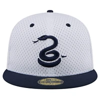Men's New Era Gray Philadelphia Union Throwback Mesh 59FIFTY Fitted Hat