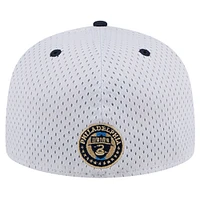 Men's New Era Gray Philadelphia Union Throwback Mesh 59FIFTY Fitted Hat