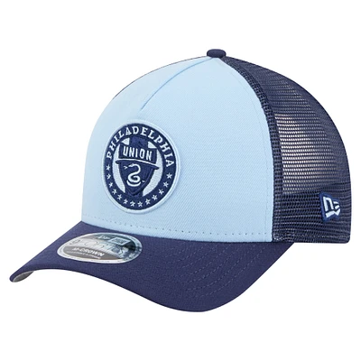 Men's New Era Light Blue Philadelphia Union Color Pack 9FORTY M-Crown A-Frame Adjustable Trucker Hat