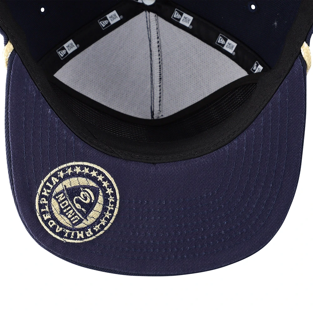Men's New Era  Navy Philadelphia Union Script Golfer Adjustable Hat